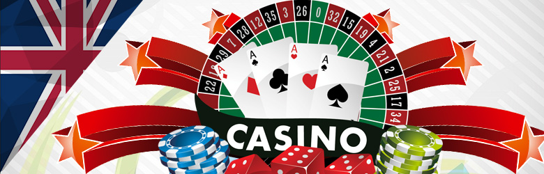 UK online casino, roulette wheel, card and casino chips
